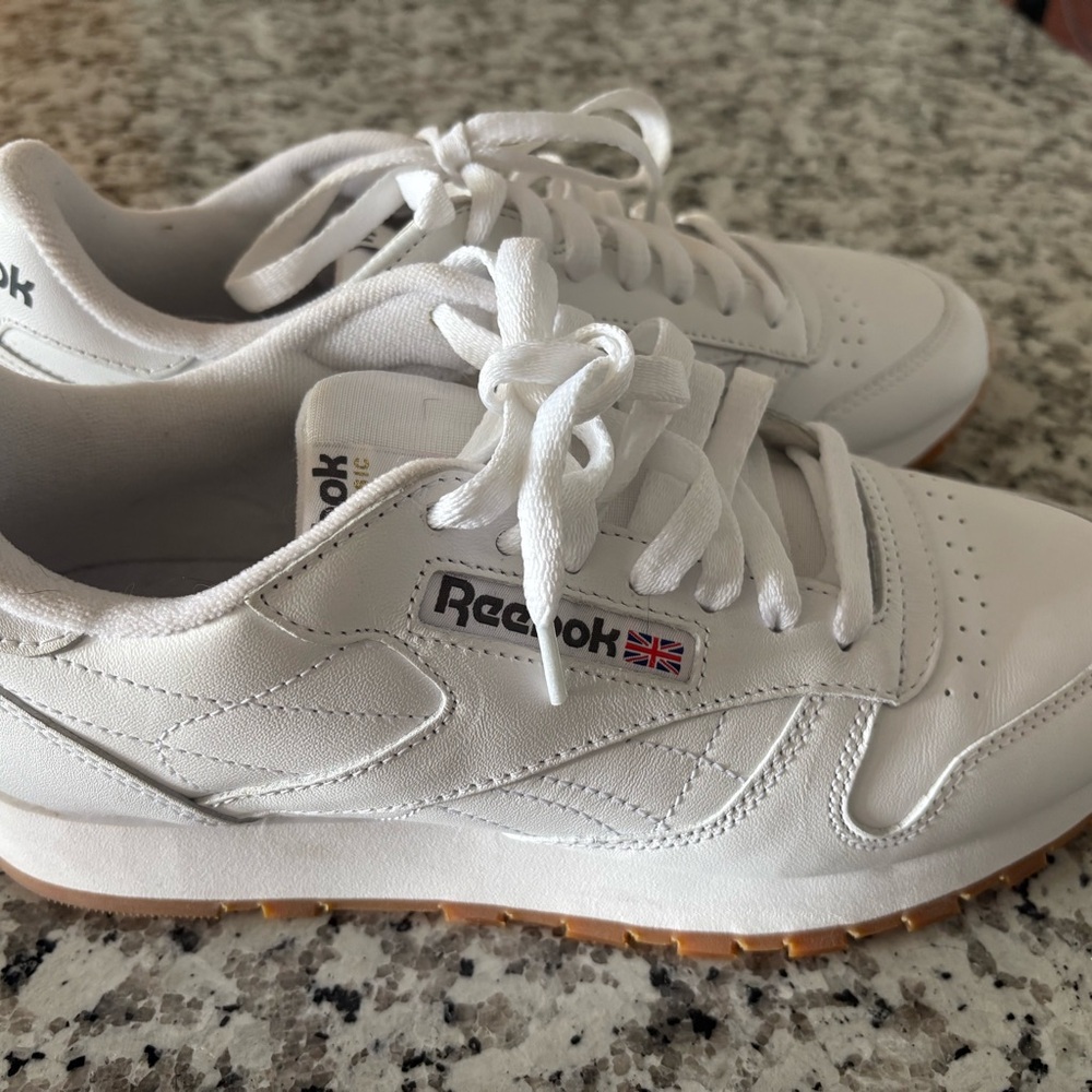 Reebok Men's White and Gum Sneakers